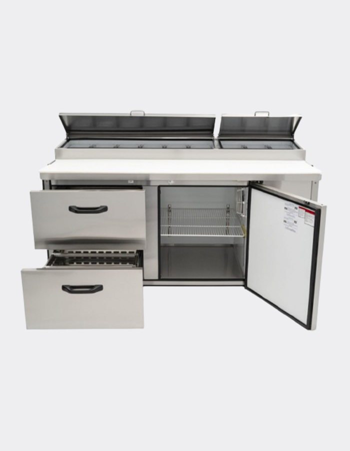 Mesa refrigerada en acero inoxidable Imbera PTP22-F21