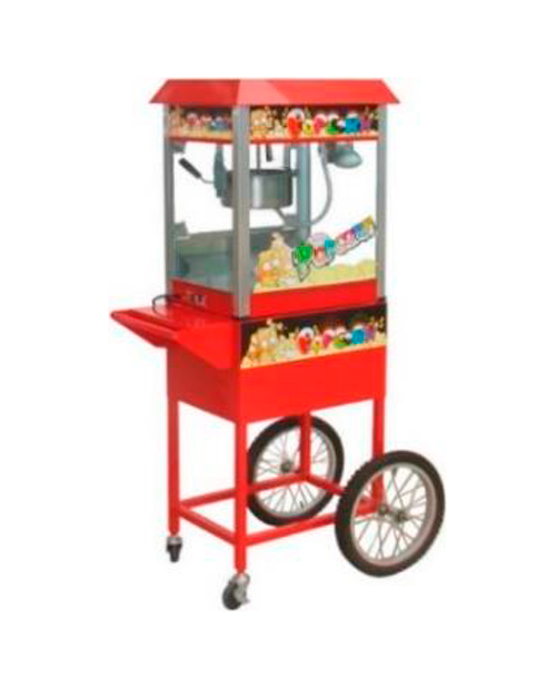 FABRICADORA DE PALOMITAS ELÉCTRICA DE 8 ONZAS (250 GRS.) CON CARRO INCLUIDO MARCA MIGSA MODELO BB-HP-BC-A
