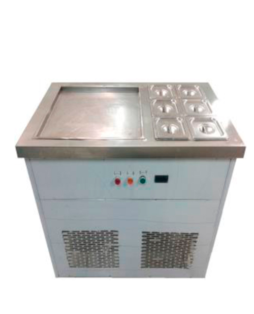 Máquina para hacer helado frito 1 tina rectangular mas 6 insertos nl-fic-50s+6