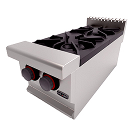 parrilla 2 quemadores