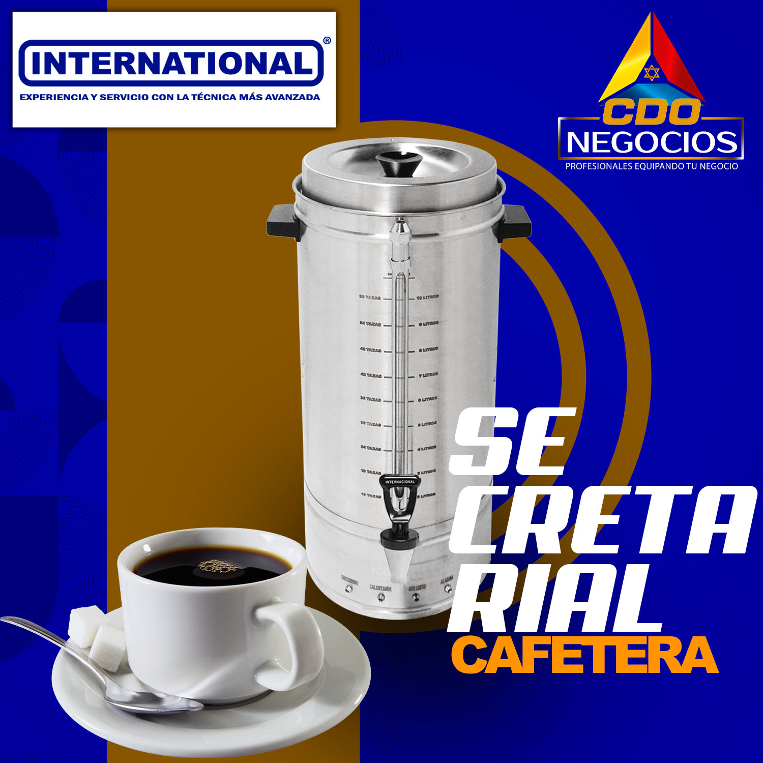 Cafetera secretarial international 60 tazas