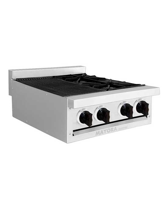 Asador mas quemadores EM2 1A+1Q mayora international