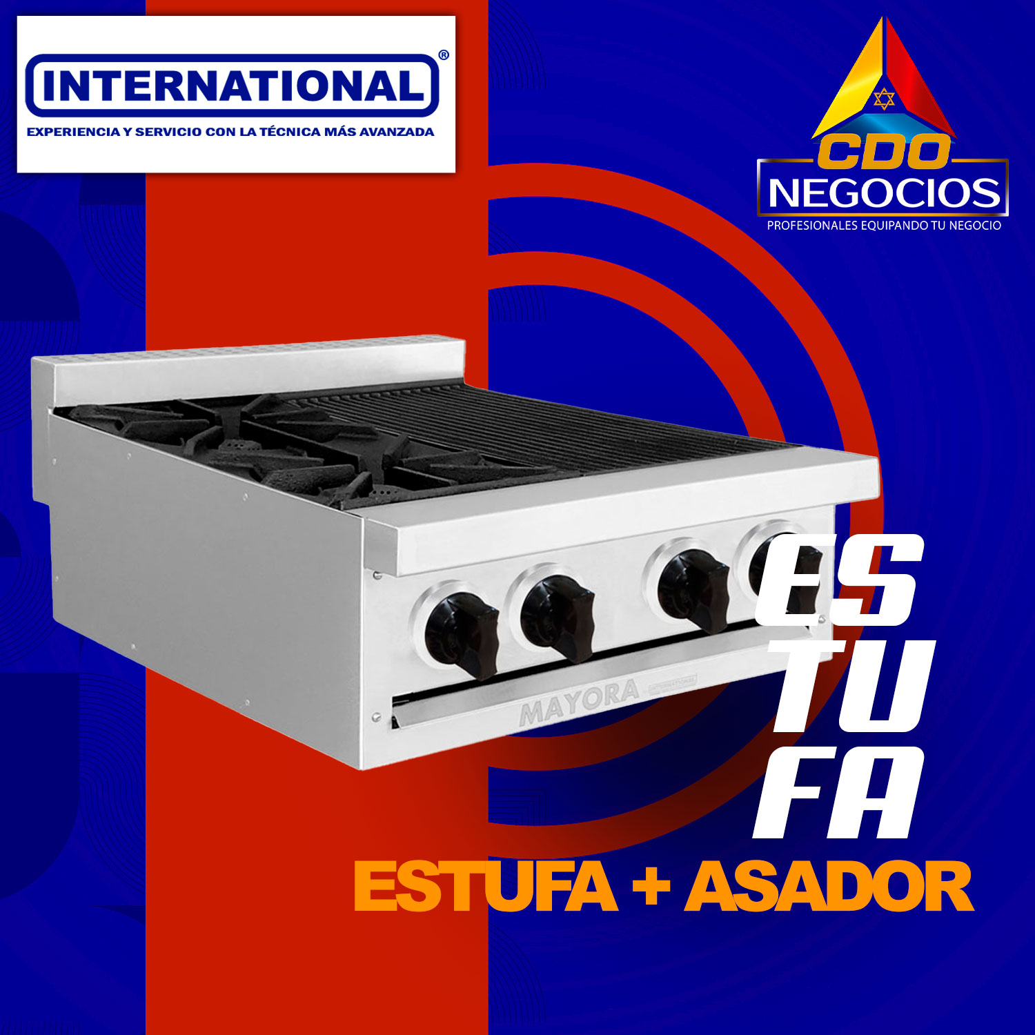 Estufa modular + Asador international - Mayora