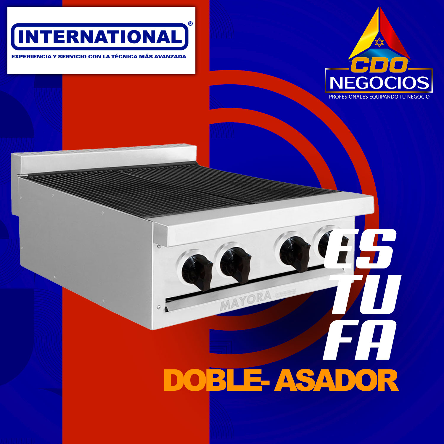 Estufa modular doble asador international - Mayora