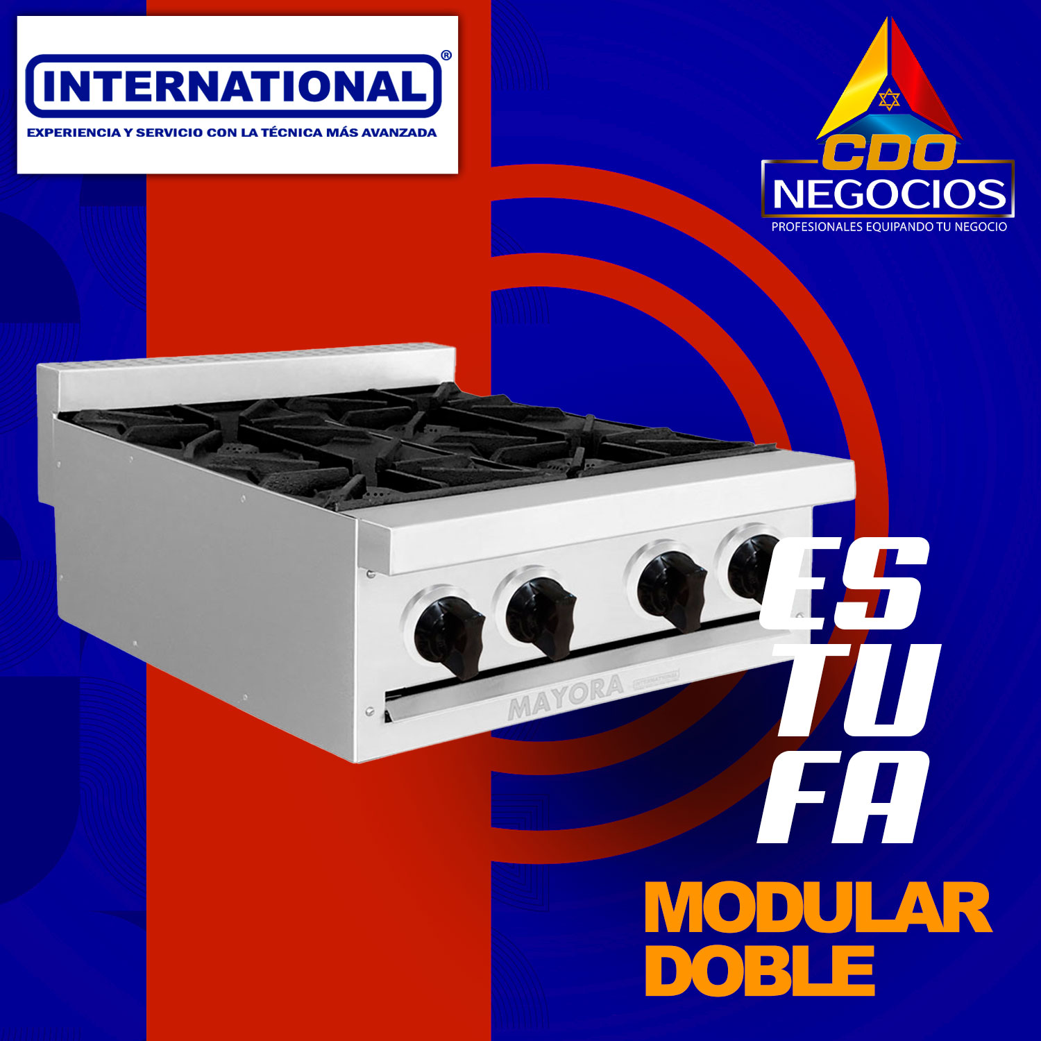Estufa modular doble international - Mayora