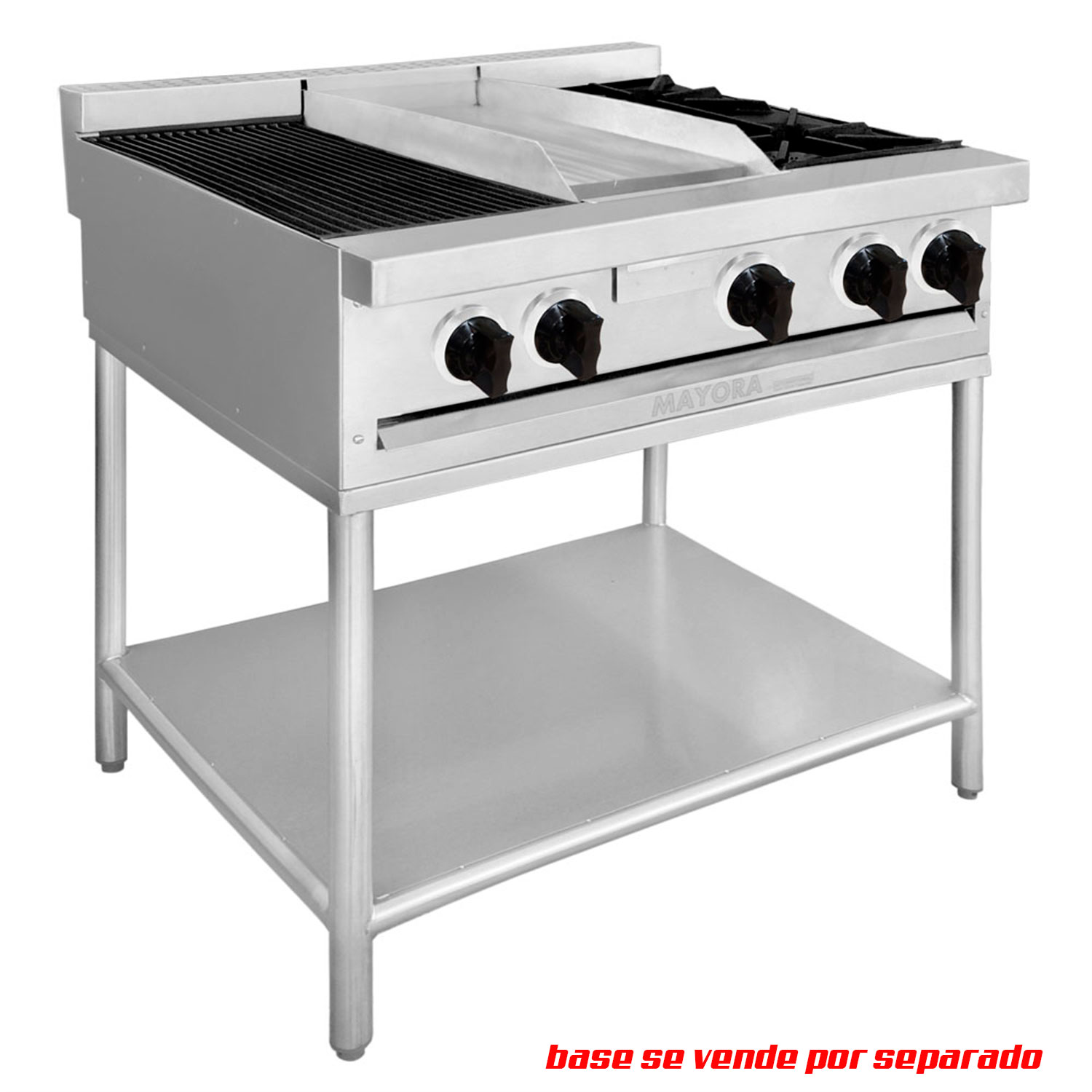 Estufa modular 1 seccion de asador + 1 seccion de plancha + 1 seccion de quemador international - Mayora