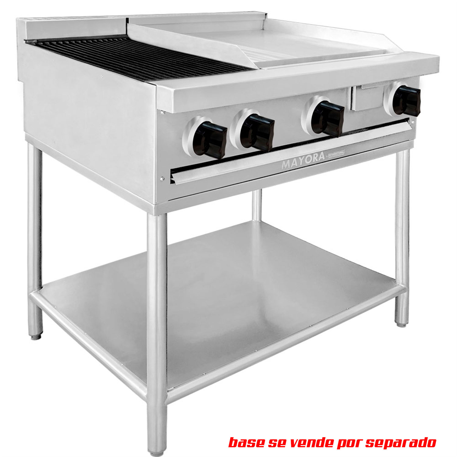 Estufa modular 1 seccion de asador + 2 secciones de plancha international - Mayora