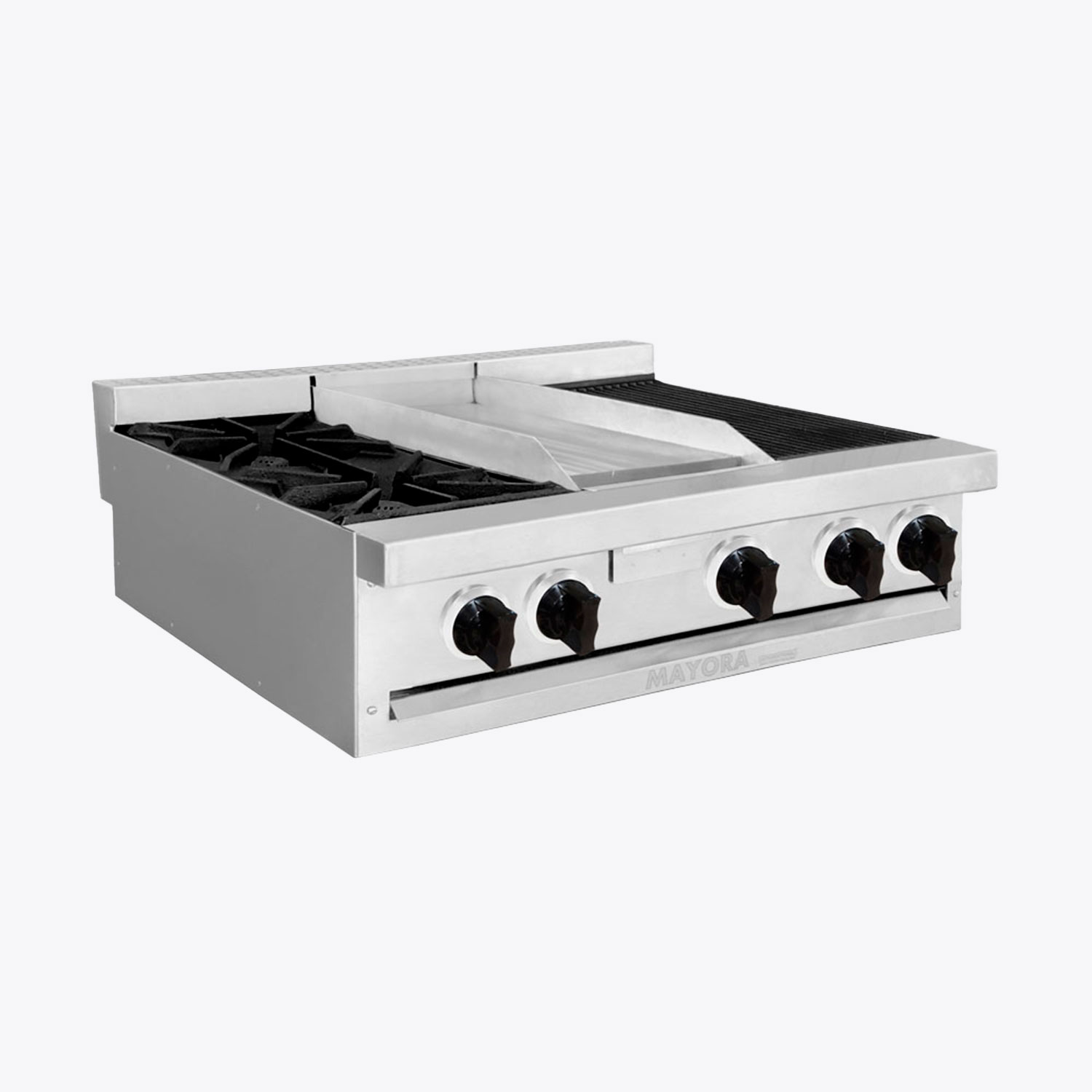 Estufa modular 1 seccion de quemadores + plancha + asador international - Mayora