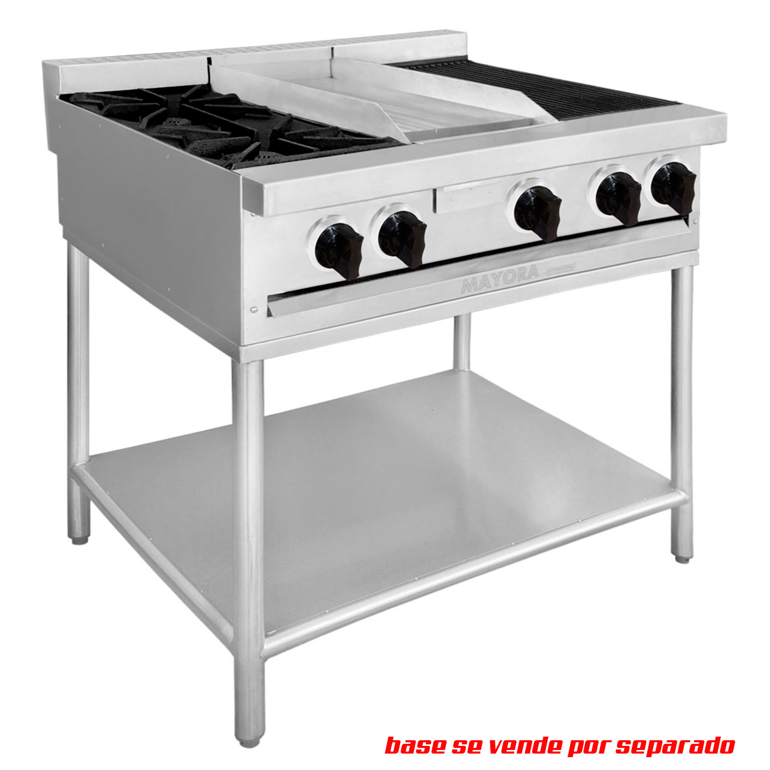 Estufa modular 1 seccion de quemadores + plancha + asador international - Mayora
