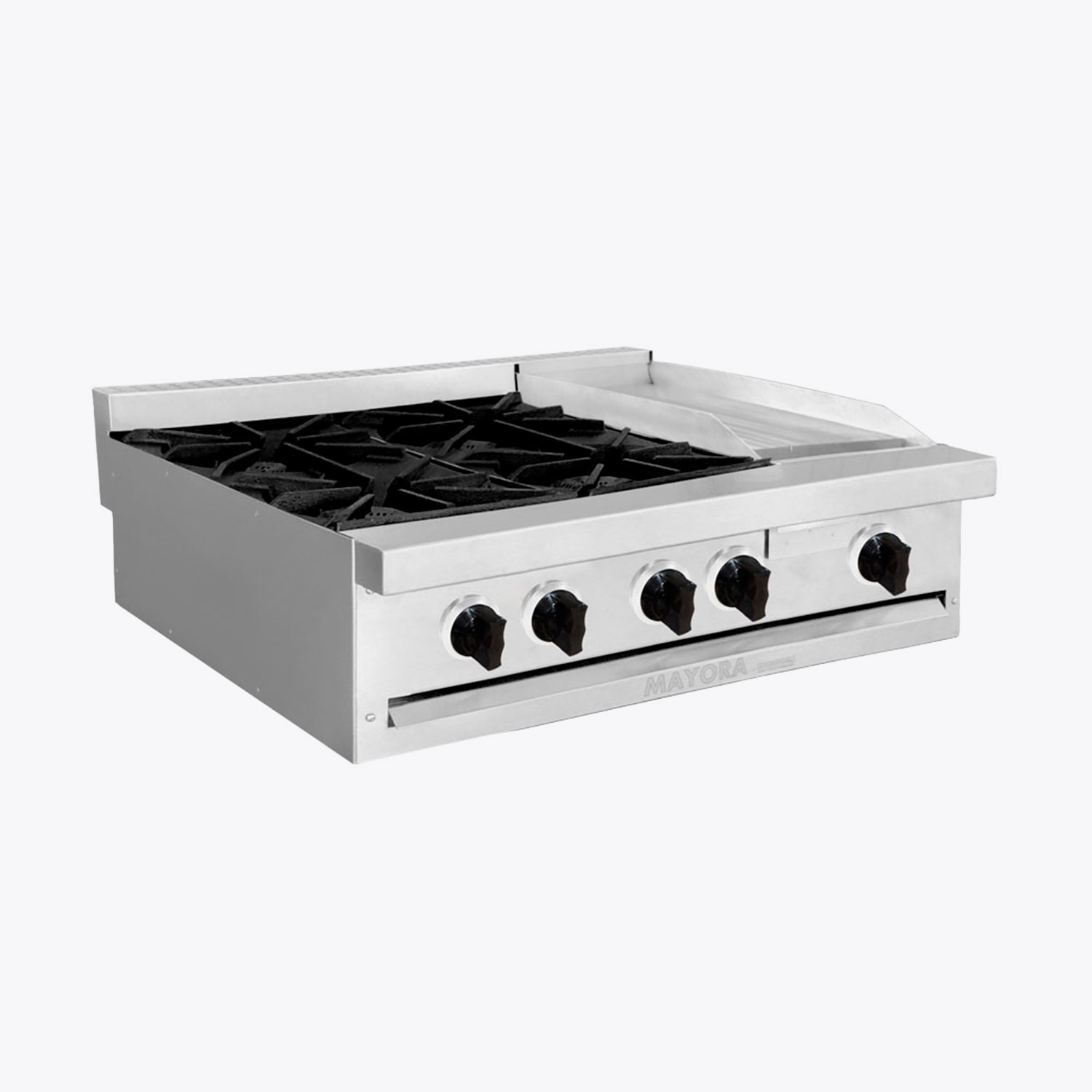 Estufa modular doble seccion de quemadores + plancha international - Mayora
