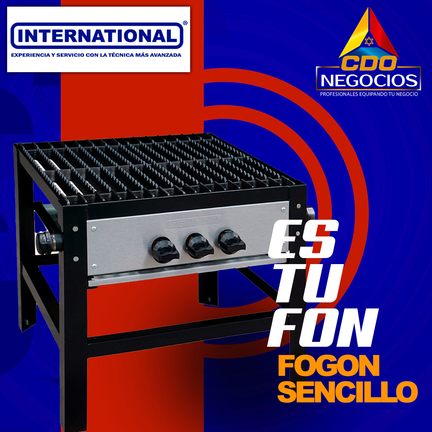 estufon - fogon 1 seccion F1 international