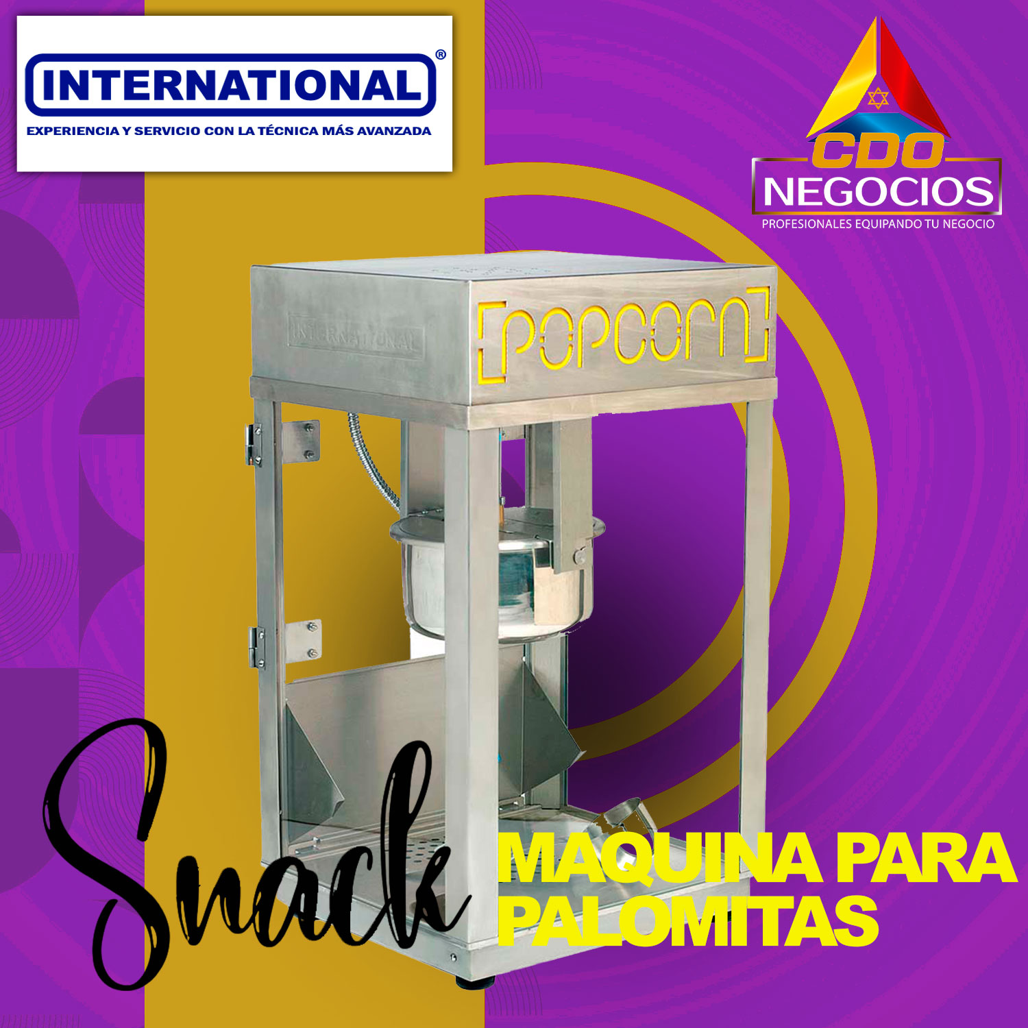 Maquina para hacer palomitas international