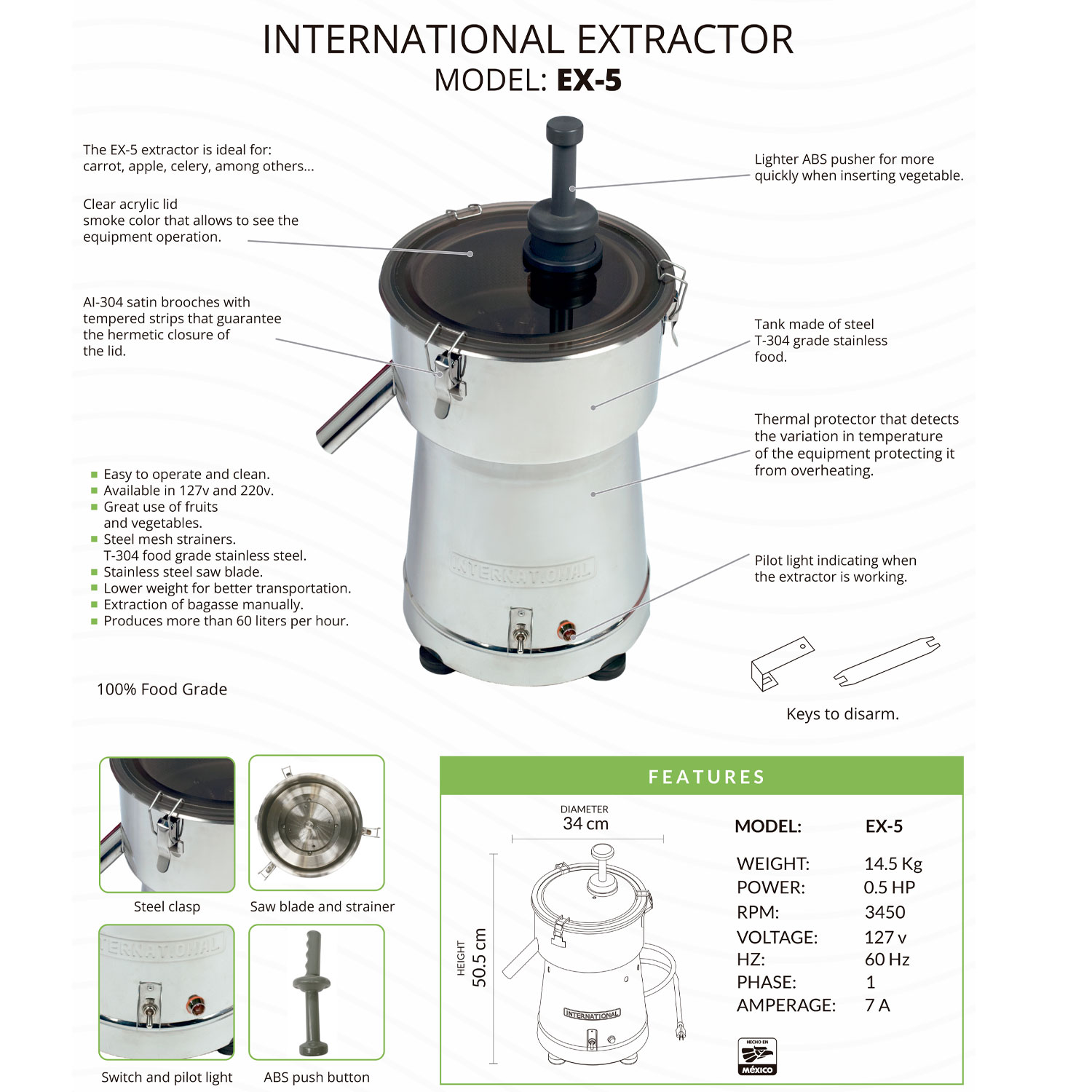 Extractor de jugos international
