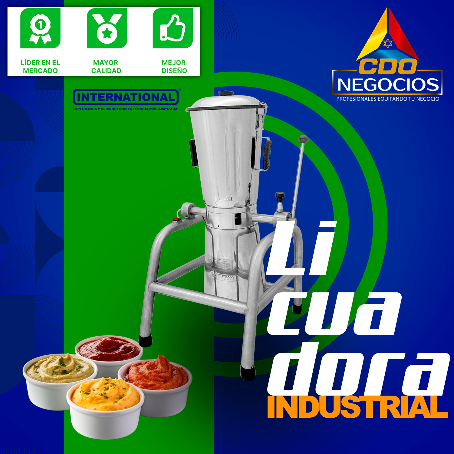 Licuadora industrial de volteo international 12 litros