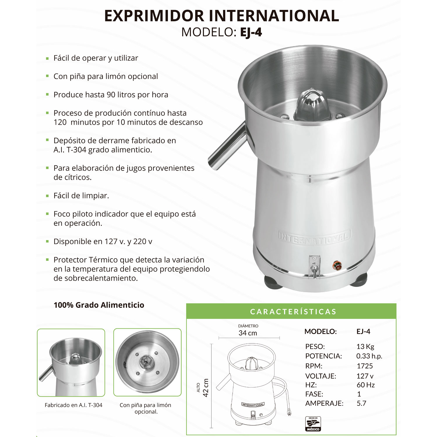Exprimidor de citricos international