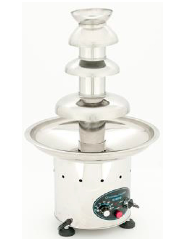 FUENTE DE CHOCOLATE PROFESIONAL DE 4 CASCADAS MARCA MIGSA MODELO HE-CF-24A