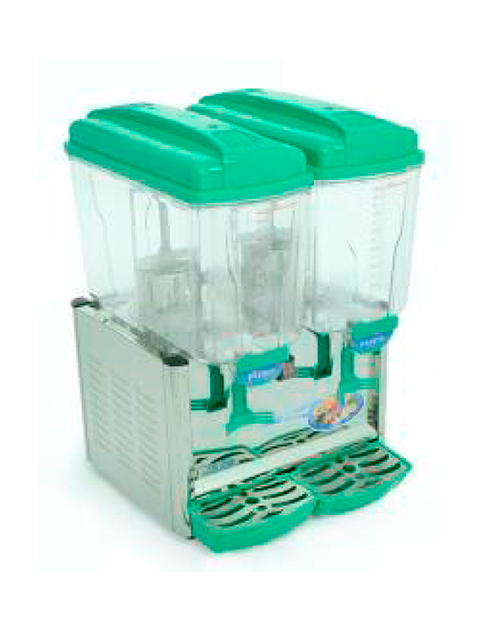 ENFRIADOR DE AGUAS FRESCAS DE 2 TANQUES DE 15 CADA UNO LITROS MARCA MIGSA MODELO NL-LYJ-230