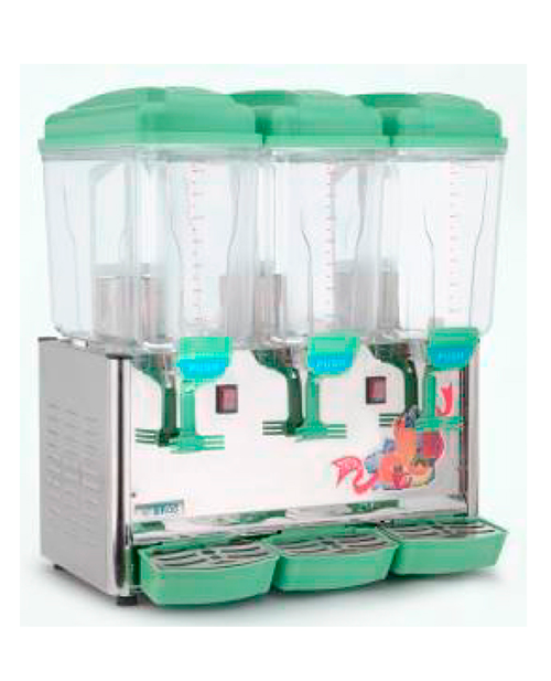 ENFRIADOR DE AGUAS FRESCAS DE 3 TANQUES DE 15 CADA UNO LITROS MARCA MIGSA MODELO NL-LYJ-345