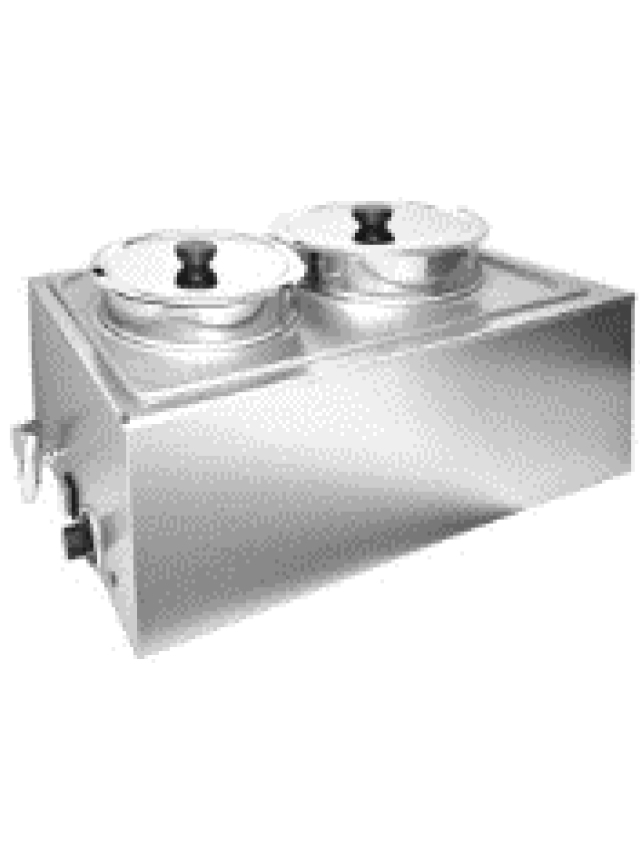 BAÑO MARIA ELÉCTRICO CON 2 INSERTOS REDONDOS MARCA MIGSA MODELO AH-ZCK165AT-4