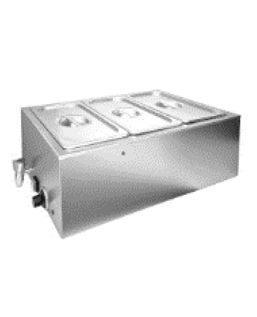 BAÑO MARIA ELÉCTRICO CON 3 INSERTO TERCIOS MARCA MIGSA MODELO AH-ZCK165AT-3