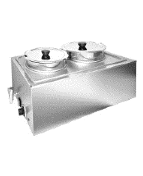 BAÑO MARIA ELÉCTRICO 2 INSERTOS REDONDOS CAPACIDAD DE 8 LITROS CADA UNO MARCA MIGSA MODELO AH-ZCK165AT-4