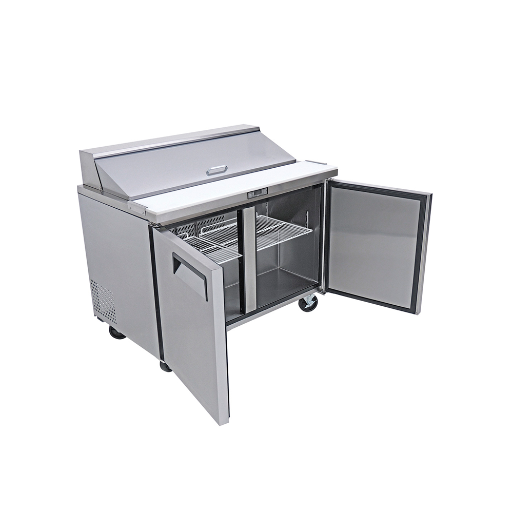 Mesa refrigerada para preparar pizzas