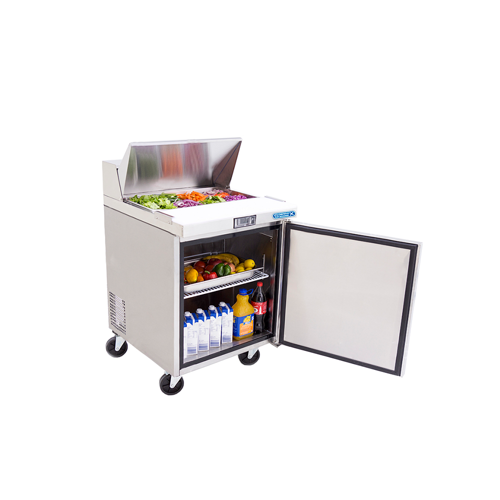 Mesa refrigerada para preparar pizzas