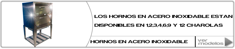 hornos en acero inoxidable marca la tahona